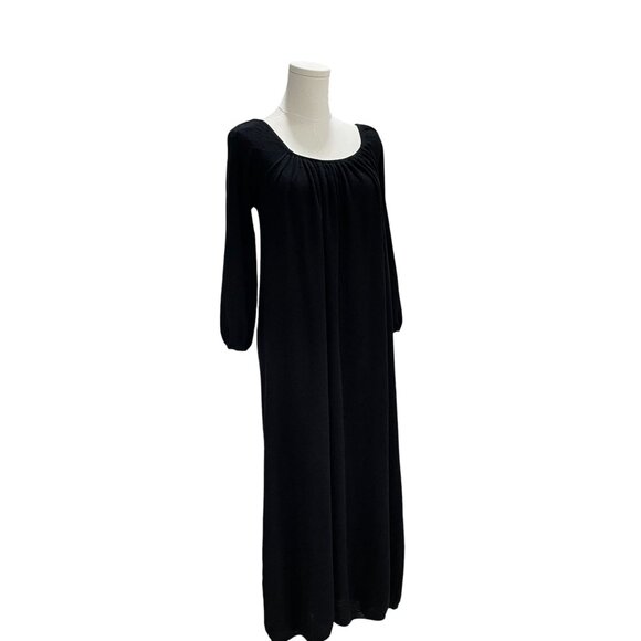Free People FP Beach Black Maxi Dress Cottagecore Boho Coastal Prairie Soft SZ S - Picture 7 of 10